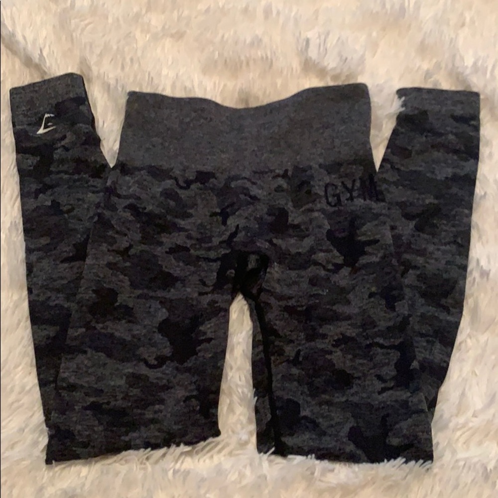 Gymshark Black Camo Leggings Size XS